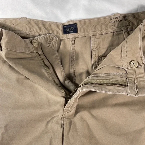 J. Crew Men’s Khaki 5" Inseam Chino Shorts - Size 34 - Picture 5 of 11